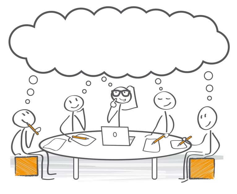 Gemeinsam nachdenken - Brainstorming - meeting